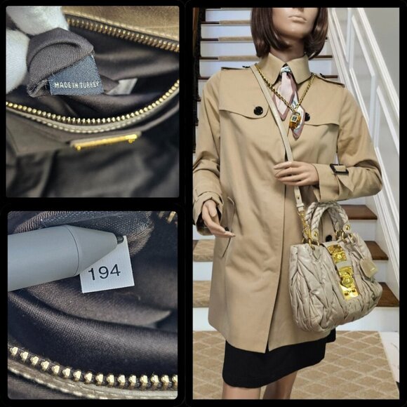 Miu Miu  Matelassé Beige Leather Two-Way Bag - Picture 3 of 17